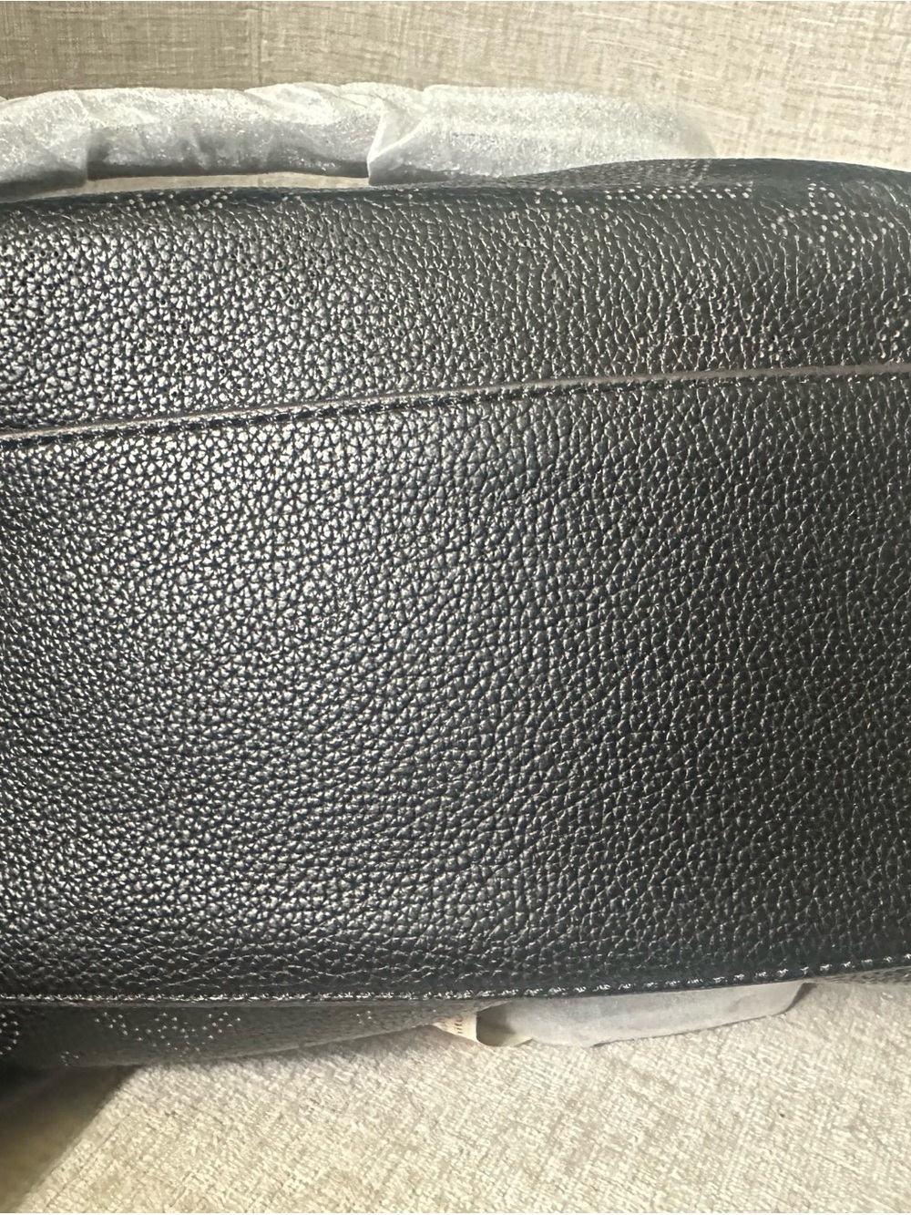 Black Monogram Leather Tote Bag - Picture 7 of 10